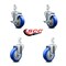 Service Caster 4 Inch Blue Polyurethane Wheel Swivel 3/4 Inch Square Stem Caster Brakes, 2PK SCC-SQ20S414-PPUB-BLUE-TLB-34-2-S-2 - alternate 5